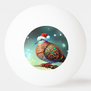 Christmas Turtle Dove (3) Ping Pong Ball