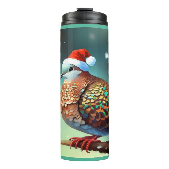 Christmas Turtle Dove 3 Thermal Tumbler (Front)