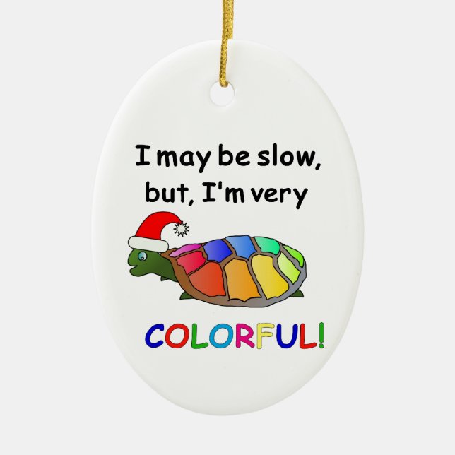 Christmas Turtle gift items! Ceramic Tree Decoration (Front)