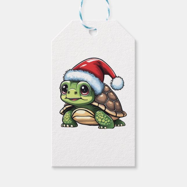 Christmas Turtle  Gift Tags (Front)