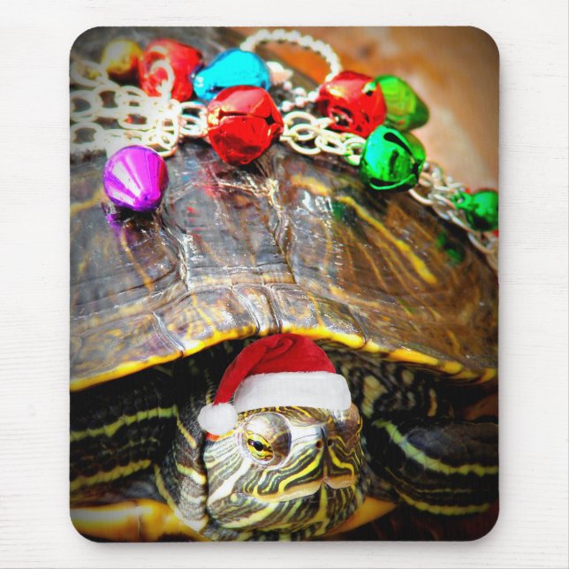 Christmas Turtle Mouse Mat (Front)