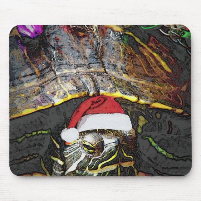 Christmas Turtle Mouse Mat (Front)