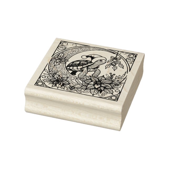 Christmas Turtle                                   Rubber Stamp (Stamp)