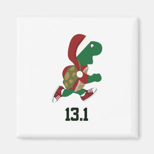 Christmas Turtle runner 13.1 Magnet