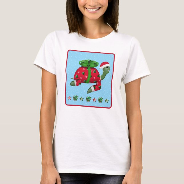 Christmas Turtle  T-Shirt (Front)