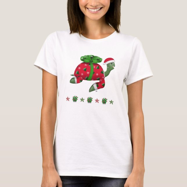 Christmas Turtle T-Shirt (Front)