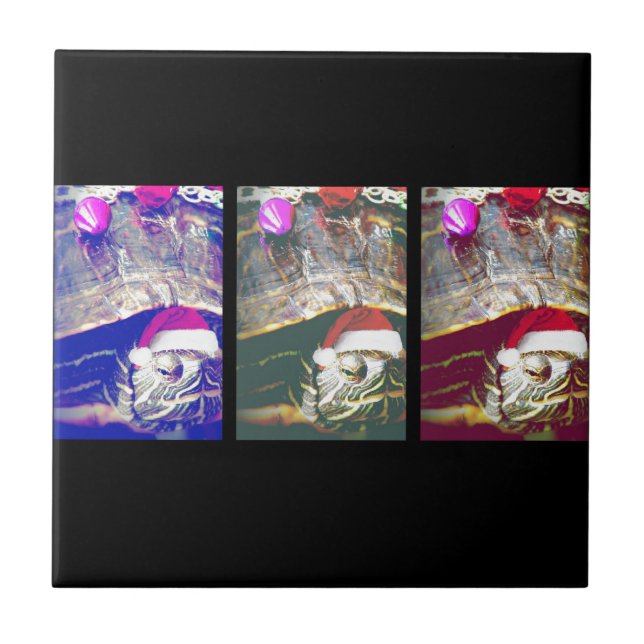 Christmas Turtle Tile (Front)
