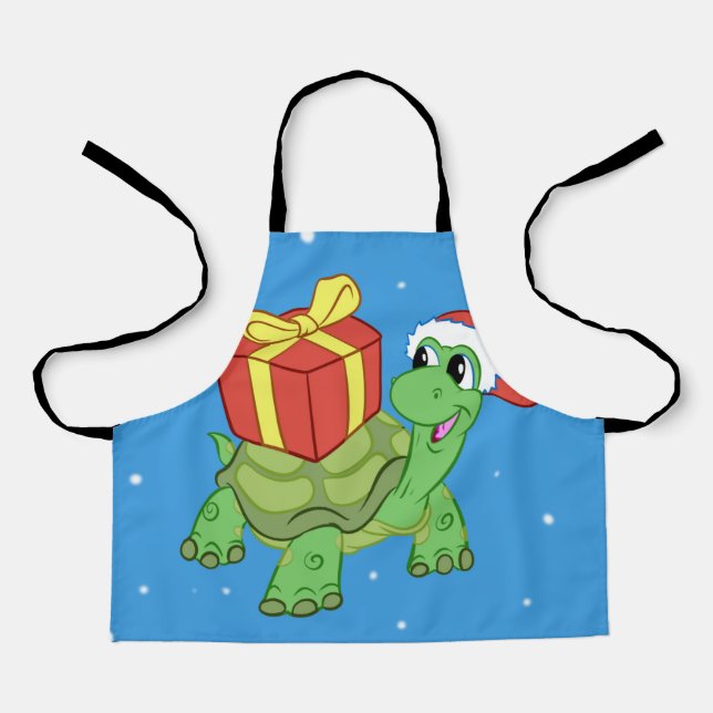 Christmas turtle with the gift apron (Front)