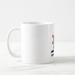 Christmas Tuxedo Cat with Holiday Decorations Merr Coffee Mug