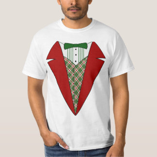 Christmas Tuxedo, Red and Green Elf T-Shirt