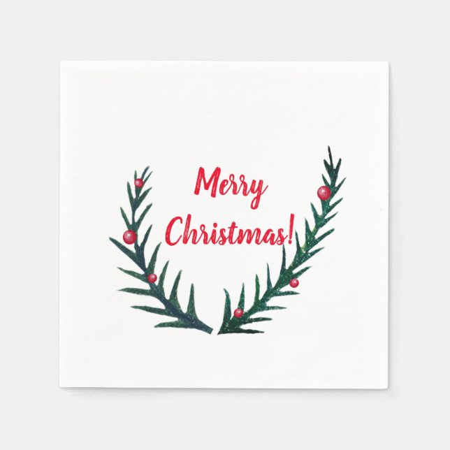 Christmas twigs Holiday Napkin (Front)