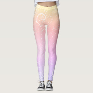 Christmas twirling snow leggings