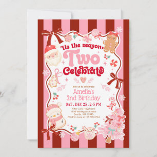 Christmas Two Celebrate 2nd Birthday Invitation