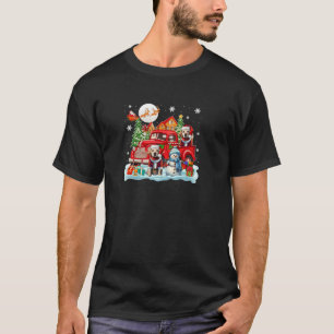 Christmas Two Santa Labrador Retrievers On Pickup T-Shirt