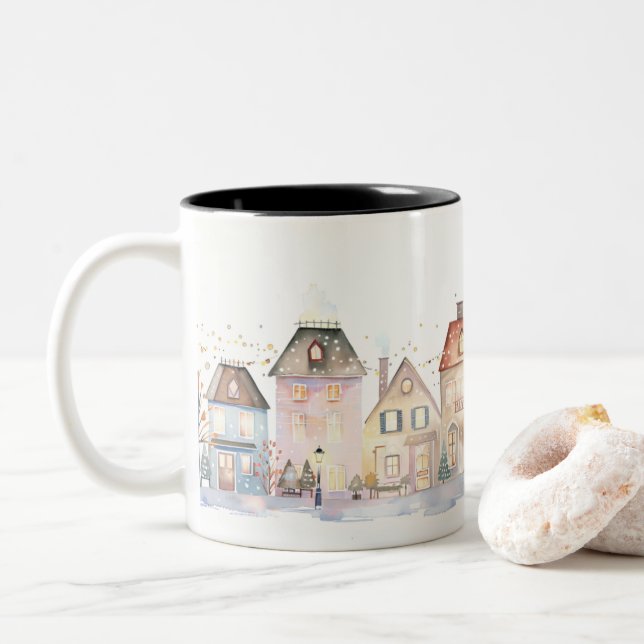  Christmas Two-Tone Coffee Mug (With Donut)