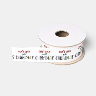 Christmas Typography Grosgrain Ribbon