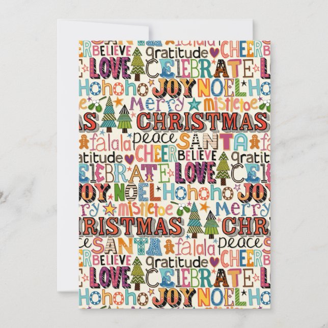 christmas typography holiday card (Front)