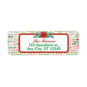 Christmas Typography Red & Green Seamless Pattern