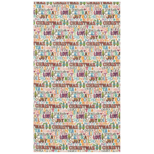 christmas typography tablecloth