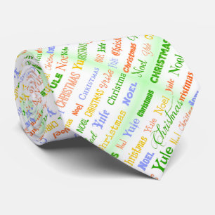 Christmas Typography Tie
