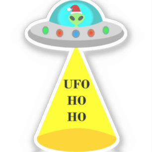 Christmas UFO Ho Ho Alien flying saucer