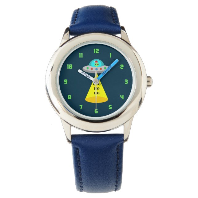 Christmas UFO Ho Ho Alien flying saucer Watch (Front)
