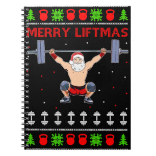 Christmas Ugly Christmas Weightlifting Notebook