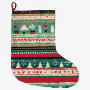 Christmas Ugly Sweater 3 Large Christmas Stocking