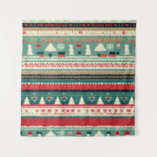 Christmas Ugly Sweater 3 Tapestry (Front)