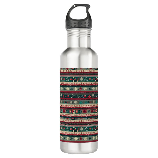 Christmas Ugly Sweater 4 710 Ml Water Bottle (Front)