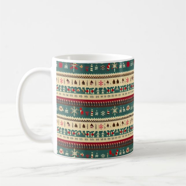 Christmas Ugly Sweater 5 Coffee Mug (Left)