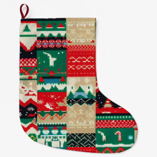 Christmas Ugly Sweater 8 Large Christmas Stocking