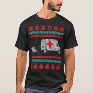 Christmas Ugly Sweater Ambulance Emergency EMT San