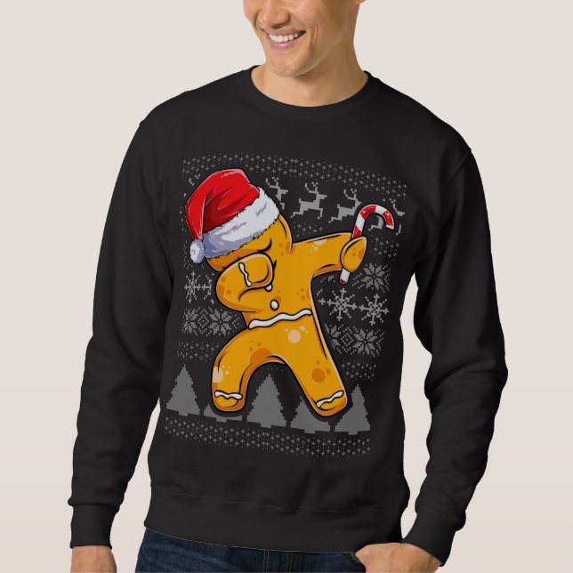 Christmas Ugly Sweater Apparel, Cookie Dabbing Gin (Front)