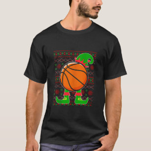 Christmas Ugly Sweater basketBall Xmas Elf Squad T