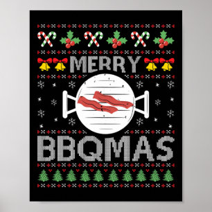 Christmas Ugly Sweater Byrbecue Xmas Party Merry B Poster