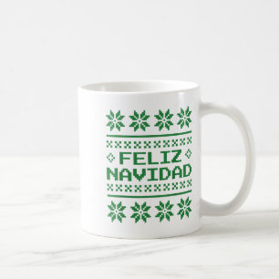 Christmas Ugly Sweater Feliz Navidad Xel Pattern S Coffee Mug