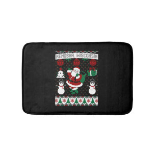 Christmas Ugly Sweater Kenosha Wisconsin Bath Mat