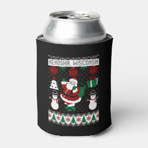 Christmas Ugly Sweater Kenosha Wisconsin Can Cooler