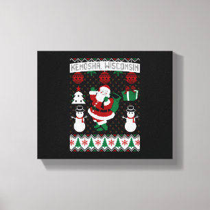 Christmas Ugly Sweater Kenosha Wisconsin Canvas Print