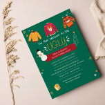 Christmas Ugly Sweater Party Invitation<br><div class="desc">Add some fun to your annual ugly Christmas party this year with our dress to impress invitation template. Easily add your party details and slogan by clicking the "Personalise" button</div>