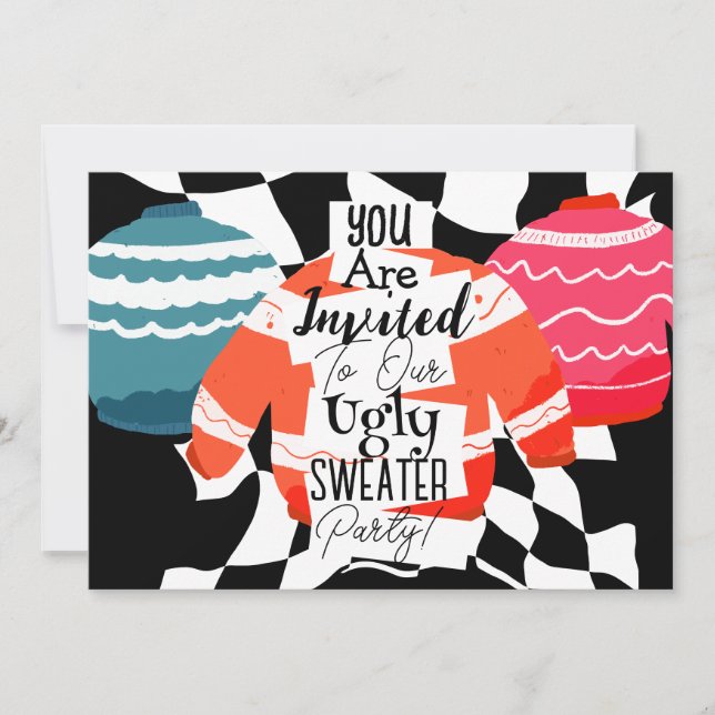 Christmas Ugly Sweater Party  Invitation (Front)