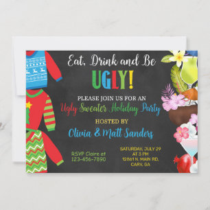 Christmas ugly sweater party invitation. invitation