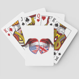Christmas UK USA Patriotic Heats Playing Cards