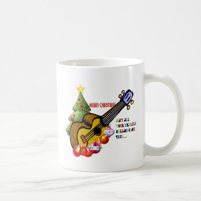 Christmas Ukulele Shirt Coffee Mug (Right)
