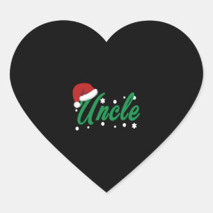 Christmas Uncle Heart Sticker