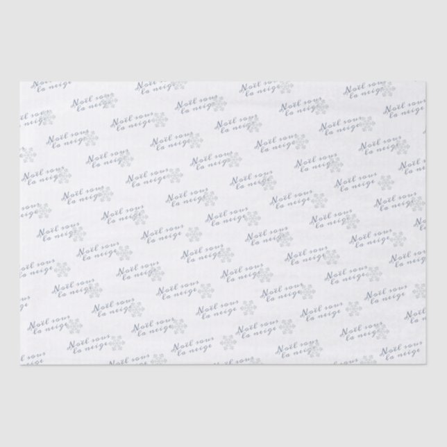 Christmas Under the Snow White Christmas in French Tissue Paper (Front)