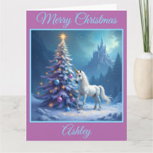 Christmas Unicorn and Fairytale Castle
