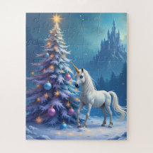 Christmas Unicorn and Fairytale Castle
