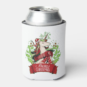 Christmas unicorn                can cooler
